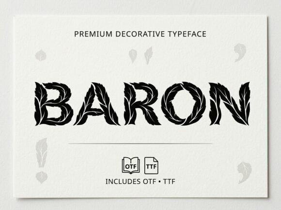 Baron: A Deep Dive into an Avant-Garde Display Typeface
