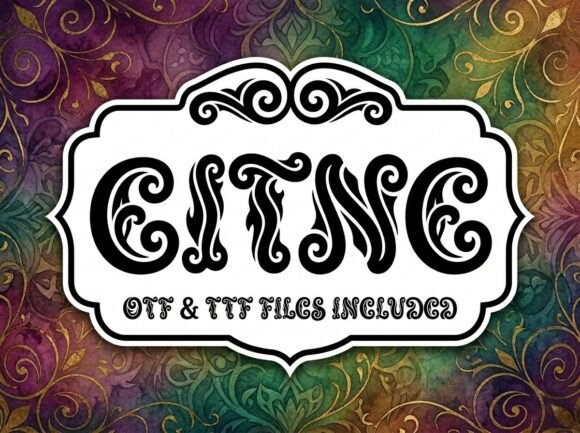 Eitne: A Decorative Display Font for High-Impact Visual Branding
