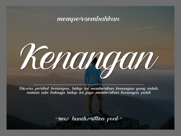 Kenangan Script Font: A Charming Dance for Your Creative Projects